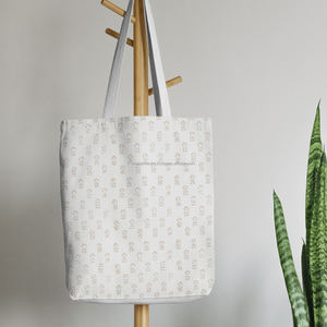 Bolsa de Hombro Ecológica Estampada a Mano en India con Diseños Florales y Bolsas de Compras Ligeras Estampadas - Product Image 1