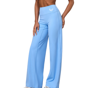 Sky Blue Thin Seamless Lightweight High Waist Yoga Pants Women Stretch Fitness <b>Workout</b> Activewear Performance - Product Image 1