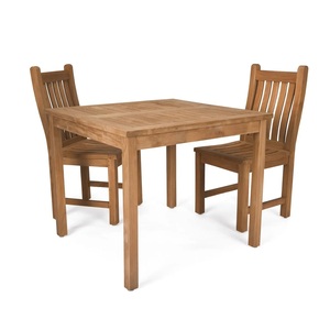 Mesa de Comedor Convertible Cuadrada Ensamblada, Hecha de Madera de Teca Sólida, Ecológica, Duradera, Diseño Moderno de Bistro, Muebles para Comedor - Product Image 4