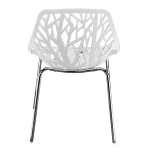 BirdFT Set di 4 Poltrone Stile Nido in Lino Bianco, Resistenti e Comode per Arredamento Casa, Camera da Letto e Soggiorno, Ideali per Tappeti - Product Image 5