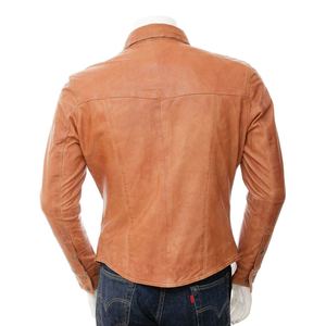 เสื้อเชิ้ตผู้ชายแบบสั่งทำพิเศษ กระดุมหนัง ทรงหลวมสบาย ซับในเต็มตัว สไตล์ลำลองสำหรับฤดูหนาว ดีไซน์ทันสมัย เหมาะสำหรับใส่กลางแจ้ง คุณภาพพรีเมียม - Product Image 5