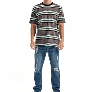 T-shirt Homme Manches Courtes Haute Qualité 100% Coton Molletonné Respirant Anti-boulochage Anti-plis Décontracté Extérieur - Product Image 6