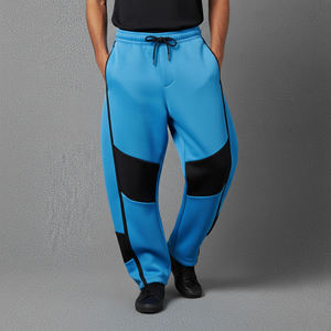 Pantalon de jogging décontracté 100 % coton, confortable, coupe large, double taille, respirant, épais - Product Image 4