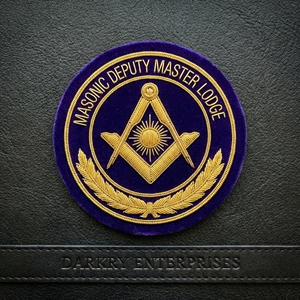 Custom Bullion Wire Embroidery Badges Hand Made Masonic Regalia Patches <b>Silver</b> <b>Crest</b> Bespoke Emblem - Product Image 5