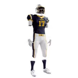 Ensemble d'uniformes de football américain haute performance, respirant, à séchage rapide, en polyester, avec logo personnalisé, conçu pour les compétitions intenses - Product Image 2