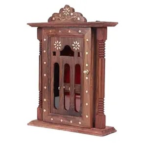Porta Llaves de Madera de Sheesham con Mandala, Venta al Por Mayor - Decoración Espiritual Hecha a Mano en India - Product Image 1