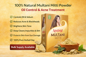 ผงมัลตานี มิตติ (ดินฟูลเลอร์ธรรมชาติ) สมุนไพรลดเลือนริ้วรอย ช่วยให้ผิวขาวกระจ่างใส สำหรับพอกจมูกและใบหน้า |   ผลิตภัณฑ์ควบคุมความมันและรักษาสิว |   จำนวนมาก - Product Image 4