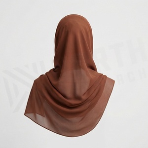 Hiyab de Chifón de Color Sólido para Mujer, Transpirable, para Uso Diario, Pañuelo Étnico de Oriente Medio - Product Image 2
