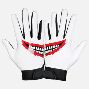Uniforme de football américain en tissu polyester imprimé sur mesure, gants de sécurité jaunes 10mil 8mil, logo personnalisé de haute qualité - Product Image 1