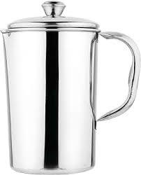 Carafe à eau en acier inoxydable de qualité supérieure avec couvercle pour la maison, la cuisine, le bureau, la table à manger - Product Image 6