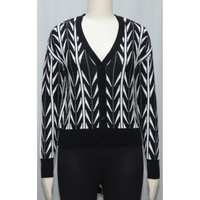 Cardigan décontracté en cachemire jacquard tricoté respirant pour femme, col rond, manches longues, couleur unie, fermeture à points ouverts, élégant