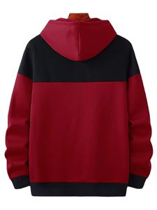 Maxion 2026 – Sweat à capuche zippé noir et rouge haut de gamme pour homme – Hiver – 100 % polyester – Couleur personnalisable – Respirant – Écologique – Service OEM - Product Image 2