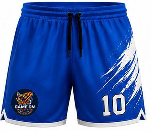 Casual Summer Sportswear Soccer Shorts High Elastic Waist 100% Polyester Eco-Friendly Quick Dry Plus Size - Product Image 1
