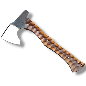 ขวานตีเปิดฝากระติ้งกลางแจ้งแบบเต็มด้าม คาร์บอนสตีล ยี่ห้อ Nordic Forge รุ่น Bearded  ด้ามไม้พะยูง  แบบ ODM ที่ปรับแต่งได้ - Product Image 1