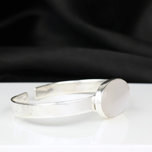 Natural Moonstone Gemstone <b>Bracelet</b> 925 Sterling <b>Silver</b> Plated Adjustable <b>Cuff</b> <b>Bracelet</b> for Women Handmade Fashion Jewelry - Product Image 2