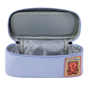 Estuche para Lápices Azul Claro con Cierre de Cremallera y Parche de Oso, Estilo Simple, para la Escuela o la Oficina - Product Image 5
