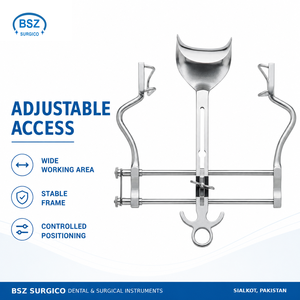 เครื่องมือผ่าตัด BSZ SURGICO รุ่น BSZ-BB-037 แบบ Central Blade Retractor ปรับความสูงได้ พร้อมคันโยกล็อคแน่นหนา ได้รับการรับรองมาตรฐาน CE รับประกัน 1 ปี - Product Image 5