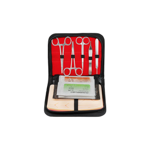 Kit d'entraînement complet à la suture médicale avec coussin d'entraînement en silicone réutilisable et instruments en acier inoxydable - Product Image 1