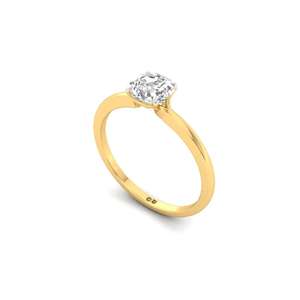 Anillo Solitario de Diamante Cultivado en Laboratorio con Corte Octogonal de 092 Quilates, Chapado en Oro de 10K, Joyería Clásica Elegante y de Lujo para Mujer, Anillo de Compromiso - Product Image 1