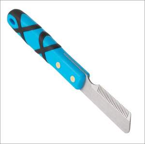 Nouvel arrivage : Couteau de toilettage professionnel pour animaux, en acier inoxydable bleu, 7,0 pouces, outil pour la fourrure - Product Image 5