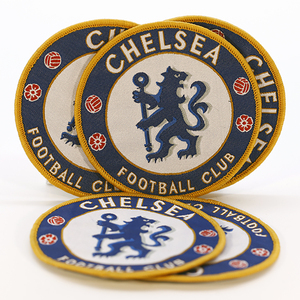 Wholesale Woven Patches Quick Turnaround High Quality Customized Alphabet Soccer Team Logo Flower Embroidery <b>Canvas</b> Sew-On - Product Image 4