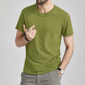 Men Custom Made 100% Cotton Slim Fit Short Sleeve T-<b>Shirt</b> for Wholesale Private Label Bulk Plain Solid Eco-Friendly Premium - Product Image 4