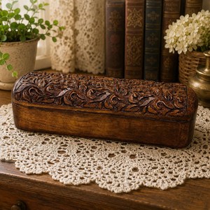 Affordable Wooden Keepsake Storage <b>Box</b> for Jewelry, Gifts, <b>Memories</b> and Small Accessories with Rustic Vintage Handcrafted Design - Product Image 1