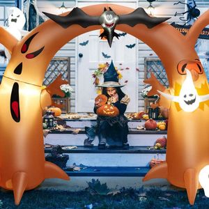 Arco Gonfiabile di Halloween a Forma di Albero Morto Alto 2,4 Metri con Luci LED e Fantasmi di Pipistrelli, Decorazioni per Esterni e Giardino - Product Image 6