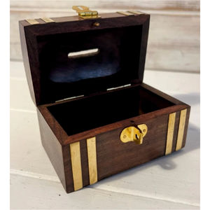 Handmade Octagon Wooden Piggy Bank Creative Money <b>Saving</b> <b>Box</b> with Lock Elephant Inlay Wood Coin Bank for Kids Adults Gift <b>Box</b> - Product Image 3