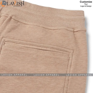 Pantalones cortos de lana de felpa francesa para hombre de talla grande de alta calidad, algodón transpirable, tejido informal, poliéster, logotipo personalizado, cordón - Product Image 3