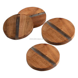 Resina epoxi de la mejor calidad, fabricante de posavasos de madera de la India para beber cerveza café té por ARTISTIC CRAFTS - Product Image 3