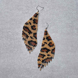 Boucles d'oreilles pendantes de luxe pour femme, brodées de perles, faites à la main, personnalisables, en verre filé à la chaleur, tendance - Product Image 6
