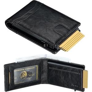 Cartera Inteligente RFID Minimalista con Compartimento Frontal Extraíble para Hombre, Cartera Delgada para Tarjetas con Ventana para Identificación, Regalo de Cumpleaños para Esposo o Padre - Product Image 1