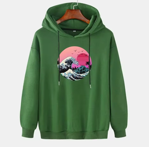 เสื้อฮู้ดดี้โอเวอร์ไซส์ยูนิเซ็กส์ ผ้าฝ้ายเฟรนช์เทอร์รี่คุณภาพพรีเมียม 100% พิมพ์ลายดิจิทัล สำหรับฤดูใบไม้ผลิ - Product Image 2