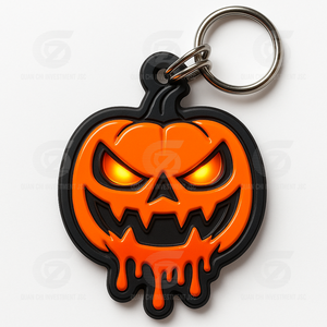 Llaveros de silicona Spooky Halloween | Diseños de murciélago, bruja y caramelo con logotipo personalizado | Obsequios de vacaciones ecológicos y divertidos - Product Image 6