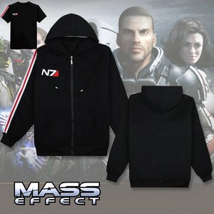 Black French Terry Custom Logo Print Zip up Hoodie Plus Size <b>Men</b> <b>Tracksuit</b> Jacket Sleeve Stripe Front Pocket Casual Wear - Product Image 3