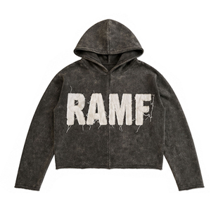 Custom High Street American Autumn Winter Hooded <b>Fleece</b> <b>Jackets</b> Y2k Embroidered Loose Vintage Casual Sweatshirts Quick Dry - Product Image 5