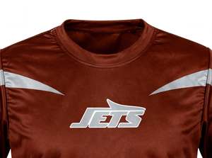 Camiseta Deportiva Sublimada Personalizada de Fútbol Americano, Transpirable, de Manga Corta, para Entrenamiento, Uniforme de Equipo Masculino, Color Marrón y Plateado - Product Image 4