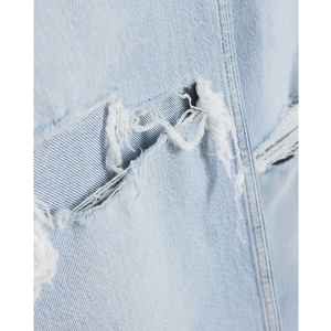 Jeans de Mezclilla Lavada para Mujer, Cintura Media, Coloridos, Estilo Casual para la Noche, Corte Recto, Azul, Largo hasta el Tobillo, Lujosos, Transpirables y Ecológicos - Product Image 6