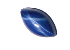 Zafiro Azul Estrella Marquise 8x16 mm 5.5 Quilates, Cabujón Pulido Creado en Laboratorio con Efecto Estrella de 6 Rayos, 4 mm de Altura para Fabricación de Joyas - Product Image 2