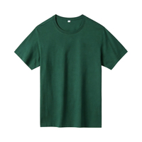 T-shirt en coton uni à col rond pour le commerce électronique transfrontalier, avec étiquette personnalisée et logo imprimé sur mesure, toutes couleurs unies