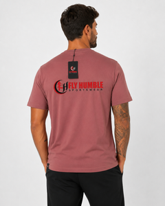 เสื้อยืดแขนสั้นสีพื้นทรงหลวม คอกลม ผ้าฝ้ายเจอร์ซีย์ 100% สำหรับผู้ชาย ยี่ห้อ Fly Humble สวมใส่สบาย ราคาถูก รับสั่งทำ - Product Image 2