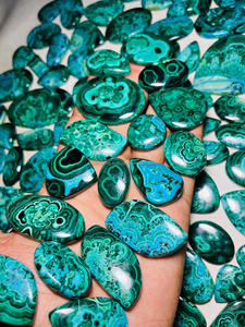 Crisocola natural Malaquita Forma de mezcla Fabricación de joyas Piedras preciosas sueltas Piedra de roca Crisocola cruda Mineral Espécimen Fabricación de piedra - Product Image 2