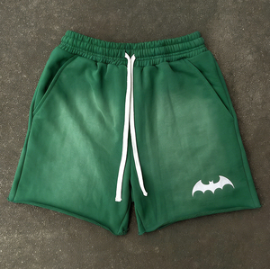 Pantalones Cortos Deportivos para Hombre, Personalizados con Logotipo, Bordado Desgastado, Poliéster, Cintura Alta, Cierre con Cordón, Secado Rápido, Efecto Desteñido, Borde Cortado con Ácido - Product Image 2