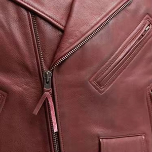 Chaleco de Motocicleta de Cuero Genuino para Hombre, con Correa Lateral Ajustable, Cierre de Cremallera, Ropa Exterior Cortavientos para Conducir en Invierno - Product Image 5