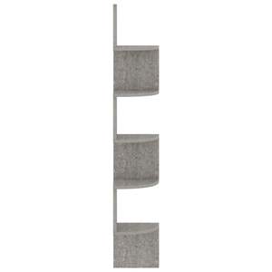 Étagère d'angle murale en bois d'ingénierie gris béton, taille moyenne - Product Image 4