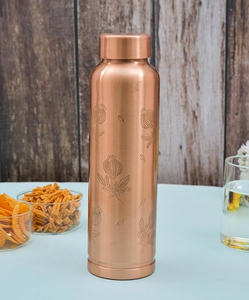 US Best Selling FAIZA CRAFT Pure Ayurveda Copper Water <b>Bottle</b> 950ml Eco-Friendly Modern Design for Travel & Business Gifts - Product Image 5