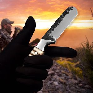 Couteaux de cowboy de qualité industrielle OEM à prix abordable avec étui en cuir - Couteau de boucher en acier raspé fait main de 8 pouces - Lame fixe EDC - Product Image 5