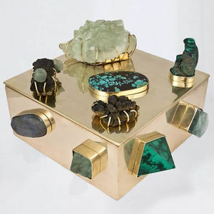 Modern Luxury Gold Finished Jewelry <b>Box</b> Decorative Gift <b>Box</b> for Packaging Resin Gemstones At Good Price - Product Image 1