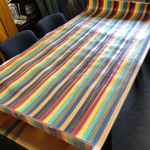 แผ่นไม้วีเนียร์ไม้ซีดาร์ญี่ปุ่นย้อมสีรุ้งแรงดันสูงแบบได้รับสิทธิบัตร IRODORITAI VENEER VC-01-R เนื้อเรียบ ตัดเป็นแผ่นบาง หลายขนาดความยาว - Product Image 3